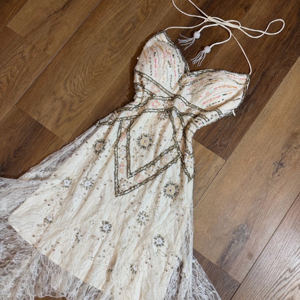 Vintage Y2K Beaded Dress Vintage Beaded Dress Sue Wong Wedding Dress Lace Fairy - Picture 3 of 15